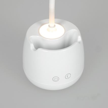 LED Dimmelhető flexibilis újratölthető asztali lámpa LUSIA LED/5W/5V 3000/4000K 1200 mAh fehér
