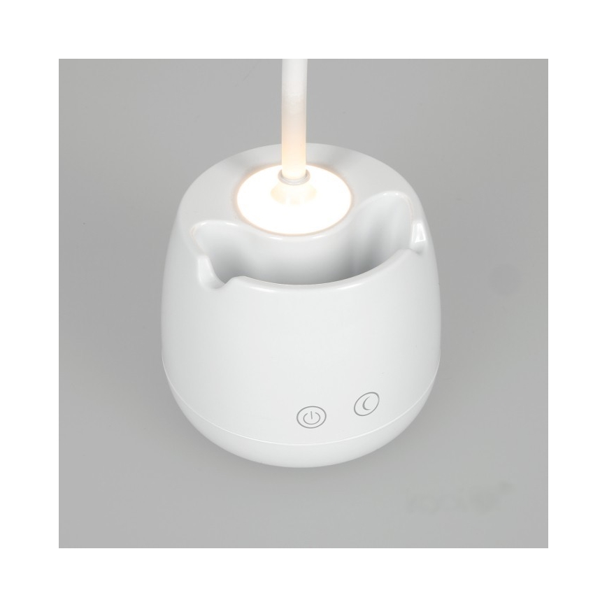 LED Dimmelhető flexibilis újratölthető asztali lámpa LUSIA LED/5W/5V 3000/4000K 1200 mAh fehér