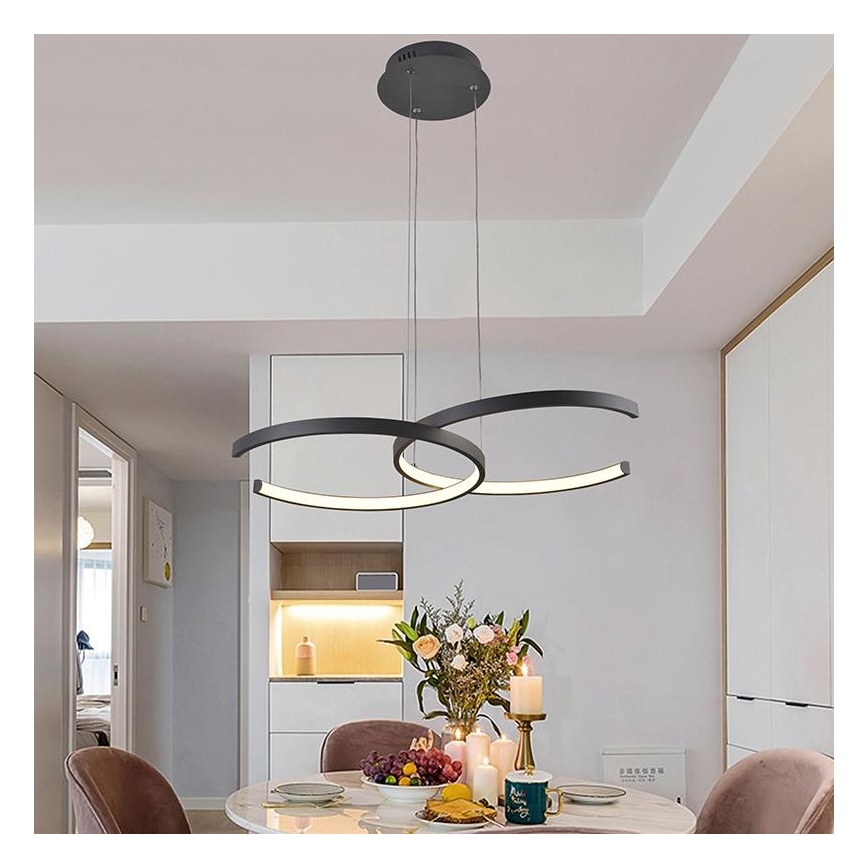 LED Fényerőszabályzós csillár kábellel LED/50W/230V 3000-6500K + távirányító