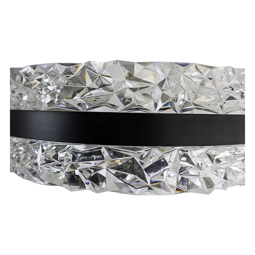 LED dimmelhető kristály csillár kábelre LED/80W/230V 3000-6500K fekete + távirányító