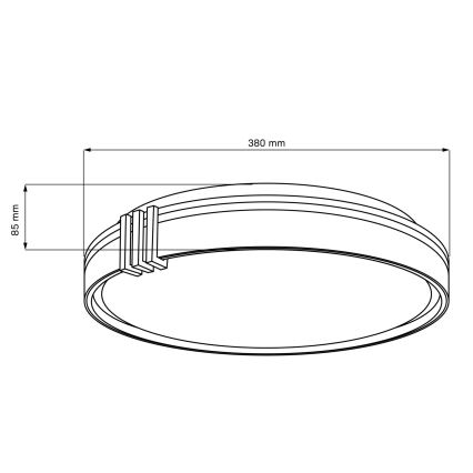 LED Dimmelhető fürdőszobai lámpa ARLETTA LED/48W/230V átm. 38 cm 3000-6000K IP44 + távirányítás
