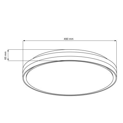 LED Dimmelhető fürdőszobai lámpa CASSANDRA LED/72W/230V átm. 49 cm 3000-6000K IP44 + távirányítás