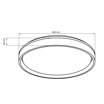 LED Dimmelhető fürdőszobai lámpa ELIZA LED/72W/230V átm. 48,5 cm 3000-6000K IP44 + távirányítás