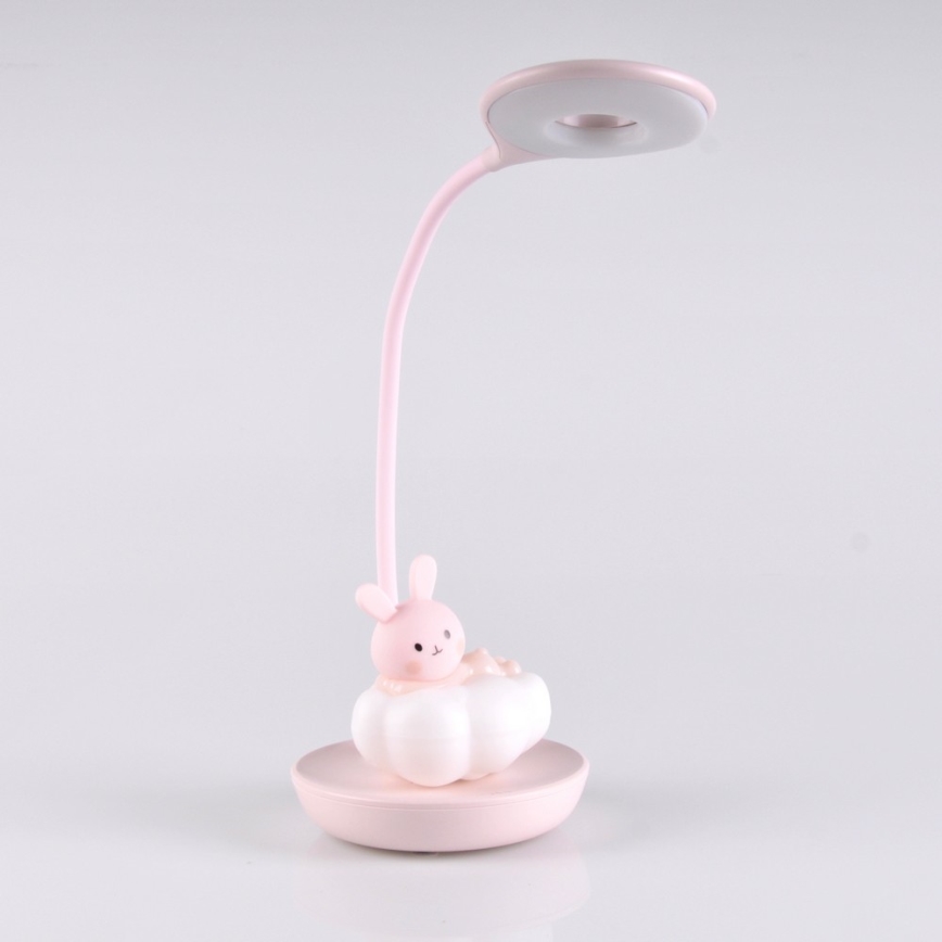 LED Dimmelhető gyermek asztali lámpa RABBIT LED/2,5W/230V rózsaszín