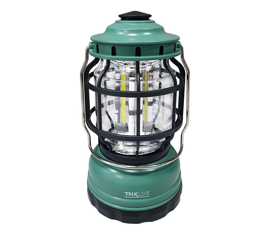 LED Dimmelhető hordozható kemping lámpa 3xLED/3W/3xAA IPX4 zöld 034 0000899