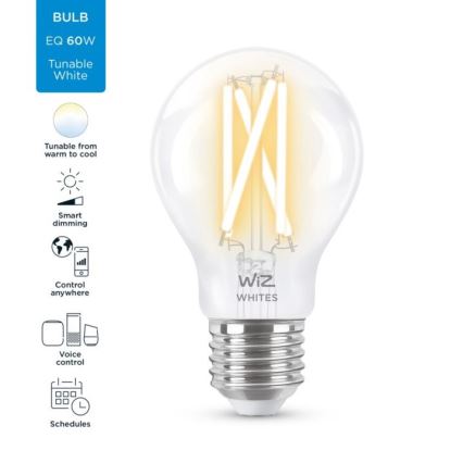 LED Dimmelhető izzó FILAMENT A60 E27/6,7W/230V 2700-6500K CRI 90 Wi-Fi - WiZ