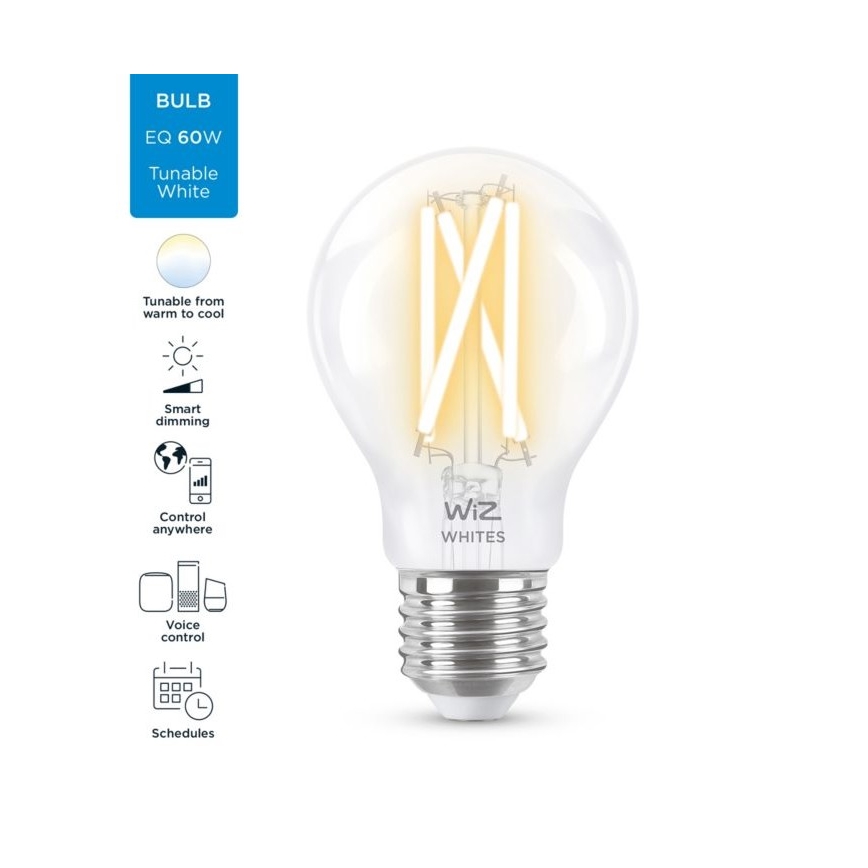 LED Dimmelhető izzó FILAMENT A60 E27/6,7W/230V 2700-6500K CRI 90 Wi-Fi - WiZ