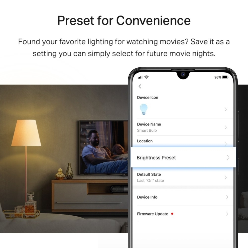 LED dimmelhető izzó A60 E27/8,7W/230V 2700K Wi-Fi - TP-Link