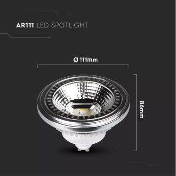 LED Dimmelhető izzó AR111 GU10/12W/230V 4000K