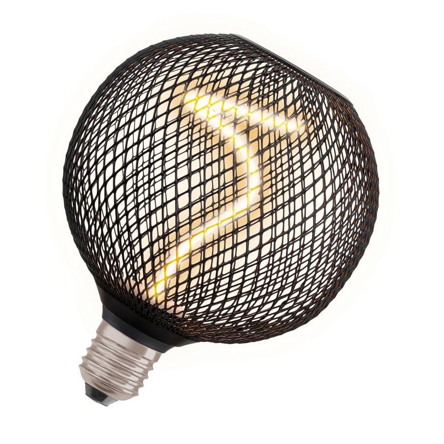 LED Dimmelhető izzó DECOR FILAMENT G125 E27/3,5W/230V 1800K fekete - Osram