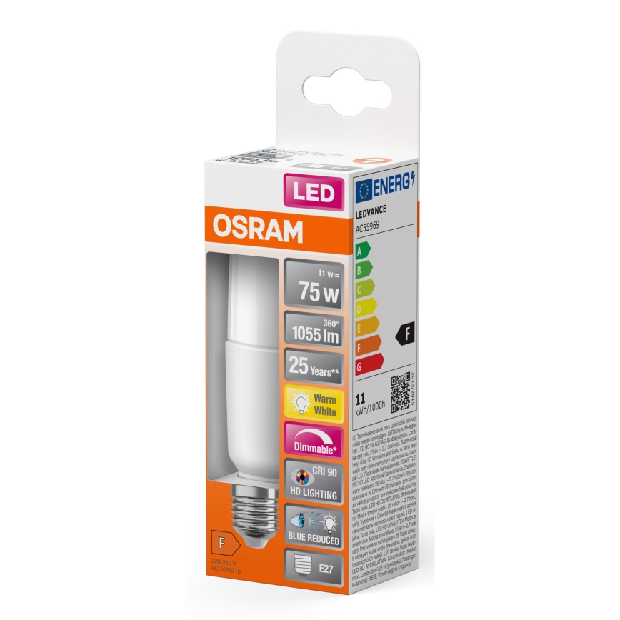 LED Dimmelhető izzó E27/11W/230V 2700K CRI 90 - Osram