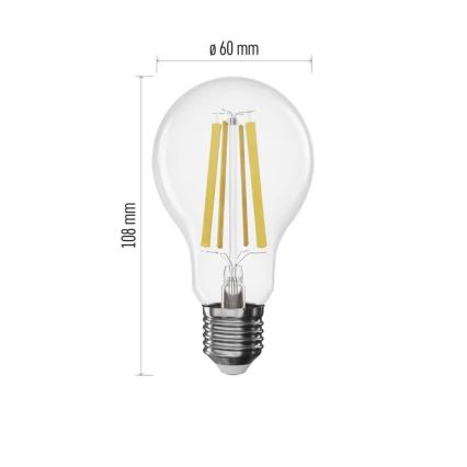 LED dimmelhető izzó FILAMENT A60 E27/11W/230V 4000K
