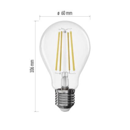 LED dimmelhető izzó FILAMENT A60 E27/7,5W/230V 2700K