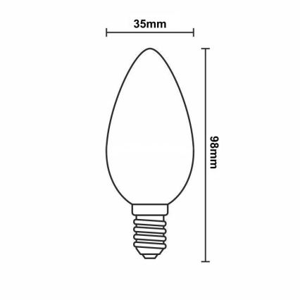LED Dimmelhető izzó FILAMENT C35 E14/6W/230V 3000K