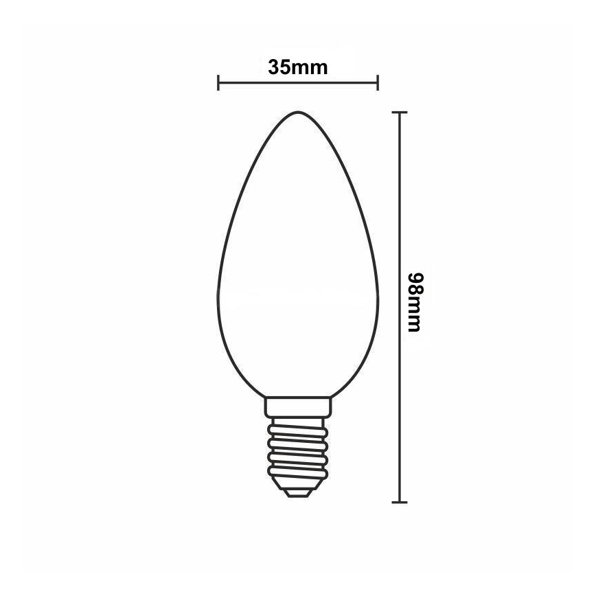 LED Dimmelhető izzó FILAMENT C35 E14/6W/230V 3000K