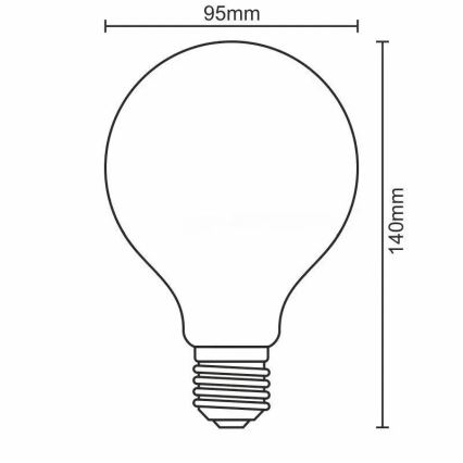 LED Dimmelhető izzó FILAMENT G95 E27/11W/230V 3000K
