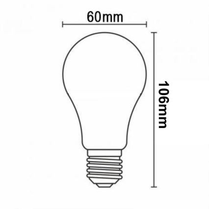 LED Dimmelhető izzó FILAMENT VINTAGE A60 E27/12W/230V 2000K