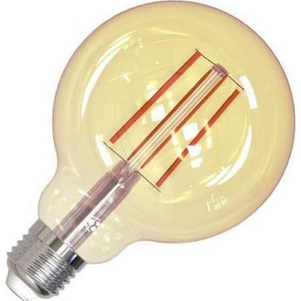 LED Dimmelhető izzó FILAMENT VINTAGE G95 E27/12W/230V 2000K