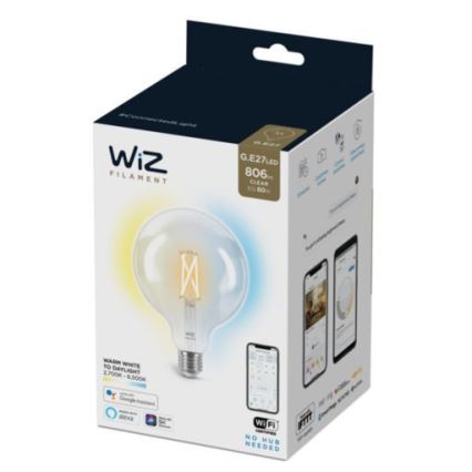 LED Dimmelhető izzó FILAMENT G125 E27/7W/230V 2700-6500K CRI 90 Wi-Fi - WiZ