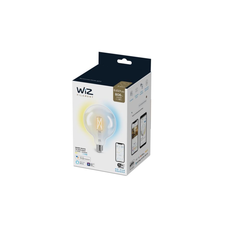 LED Dimmelhető izzó FILAMENT G125 E27/7W/230V 2700-6500K CRI 90 Wi-Fi - WiZ