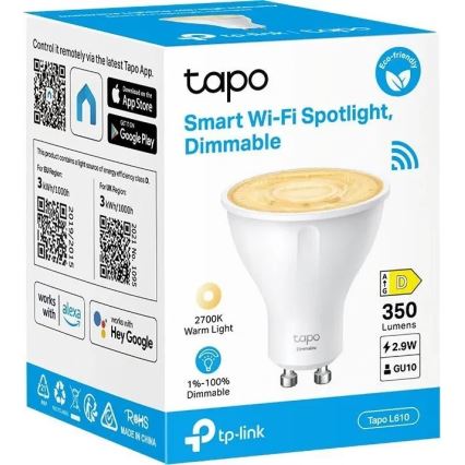 LED dimmelhető izzó GU10/2,9W/230V 2700K Wi-Fi - TP-Link