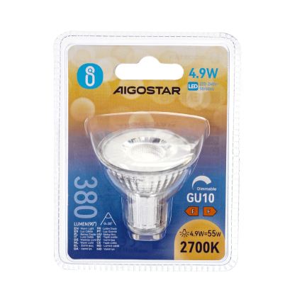 LED dimmelhető izzó GU10/4,9W/230V 2700K - Aigostar