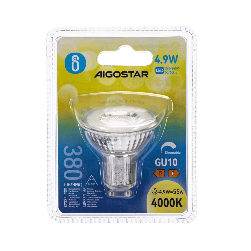 LED dimmelhető izzó GU10/4,9W/230V 4000K - Aigostar