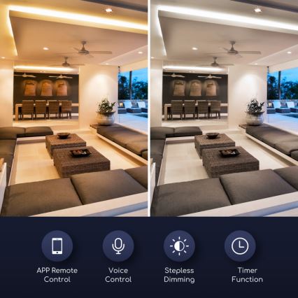 LED Dimmelhető izzó GU10/7W/230V 3000-6500K Wi-Fi - Aigostar