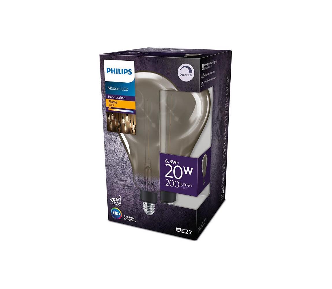 LED Dimmelhető izzó Philips A160 E27/6,5W/230V 1800K 9290029825011