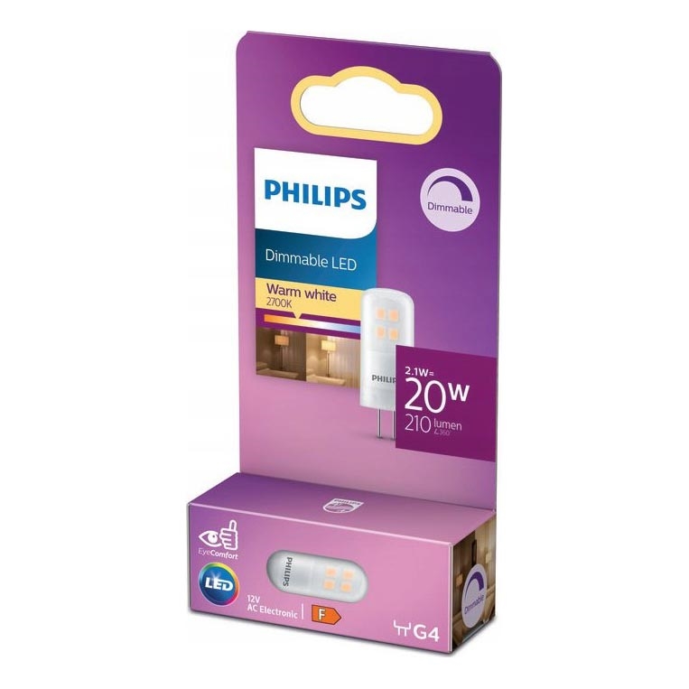 LED Dimmelhető izzó Philips G4/2,1W/12V 2700K