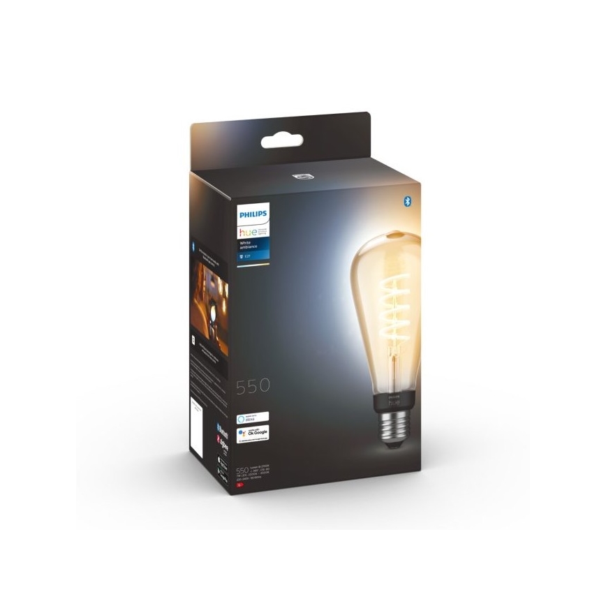 LED Dimmelhető izzó Philips Hue WHITE AMBIANCE ST72 E27/7W/230V 2200-4500K
