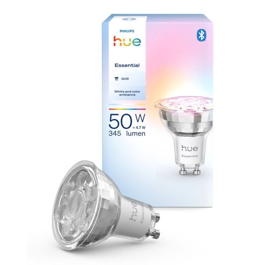LED dimmelhető izzó Philips Hue White And Color Ambiance Essential GU10, 4,7 W, 230 V, 2200–6500 K