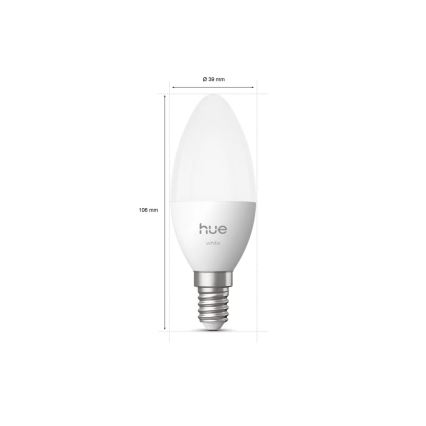 LED dimmelhető izzó Philips Hue White B39 E14/3,9W/230V 2700K