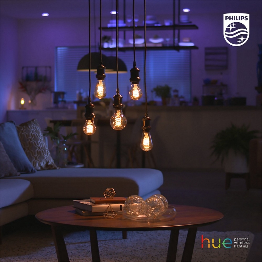 LED Szabályozható izzó Philips HUE WHITE FILAMENT G93 E27/7W/230V