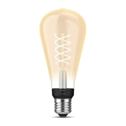 LED Dimmelhető izzó Philips Hue WHITE FILAMENT ST72 E27/7W/230V 2100K
