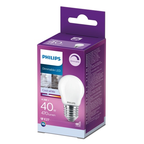 LED Dimmelhető izzó Philips P45 E27/4,5W/230V 4000K