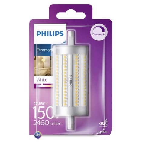 LED Dimmelhető izzó Philips R7s/17,5W/230V 3000K 118 mm