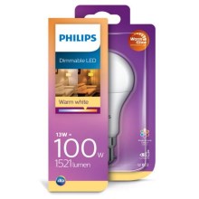 LED Dimmelhető izzó Philips Warm Glow A60 B22/13W/230V 2200-2700K CRI 90