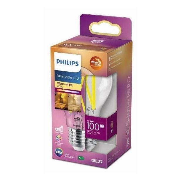 LED Dimmelhető izzó Philips Warm Glow E27/11,5W/230V 2200-2700K CRI 90