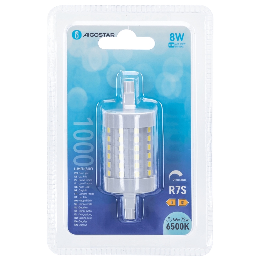 LED Dimmelhető izzó R7s/8W/230V 6500K - Aigostar