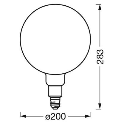 LED Dimmelhető izzó SMART+ GLOBE G200 E27/6W/230V 2500K Wi-Fi - Ledvance