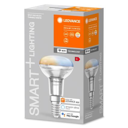LED fényerőszabályozható reflektoros izzó SMART+ R50 E14/3,3W/230V 2700-6500K Wi-Fi - Ledvance