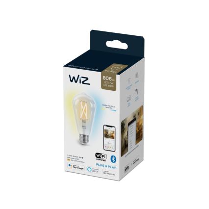 LED Dimmelhető izzó FILAMENT ST64 E27/6,7W/230V 2700-6500K CRI 90 Wi-Fi - WiZ