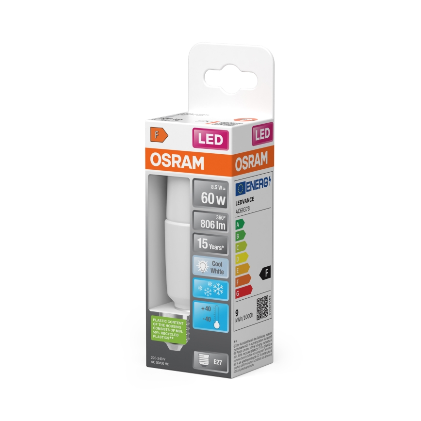 LED dimmelhető izzó STICK E27/8,5W/230V 4000K - Osram