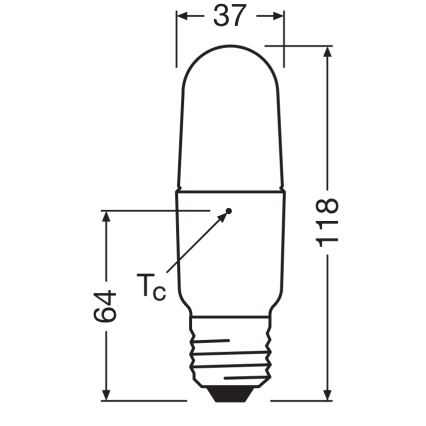 LED dimmelhető izzó STICK E27/8,5W/230V 4000K - Osram