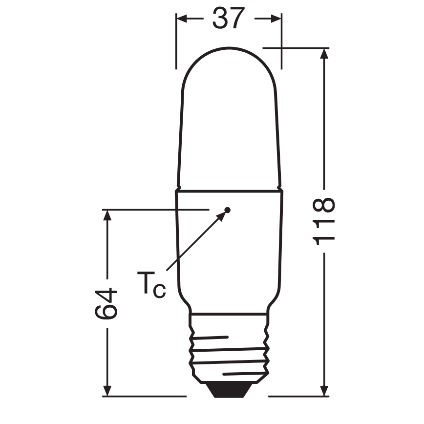 LED dimmelhető izzó STICK E27/8,5W/230V 4000K - Osram