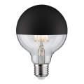 LED Dimmelhető izzó tükörgömbfejjel GLOBE G95 E27/6,5W/230V 2700K fekete - Paulmann 28676