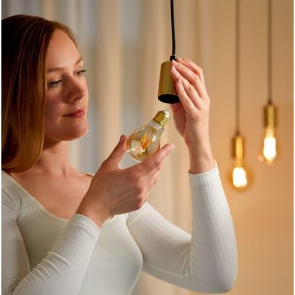 LED Dimmelhető izzó VINTAGE FILAMENT A60 E27/6,7W/230V 2000-5000K CRI 90 Wi-Fi - WiZ