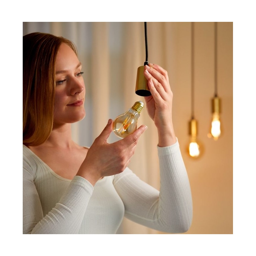 LED Dimmelhető izzó VINTAGE FILAMENT A60 E27/6,7W/230V 2000-5000K CRI 90 Wi-Fi - WiZ