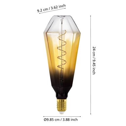 LED dimmelhető izzó VINTAGE E27/4W/230V 1700K bézs - Eglo 110236